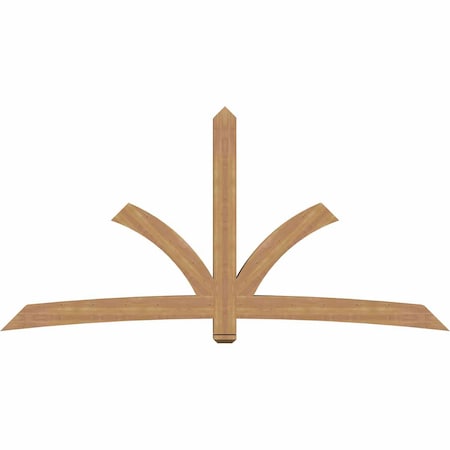 Ekena Millwork Davenport Timber Gable Bracket, Western Red Cedar, 108"W x 54"H x 5 1/2"D x 5 1/2"F, 12/12 Pitch GBW108X54X0606DAV00SWR